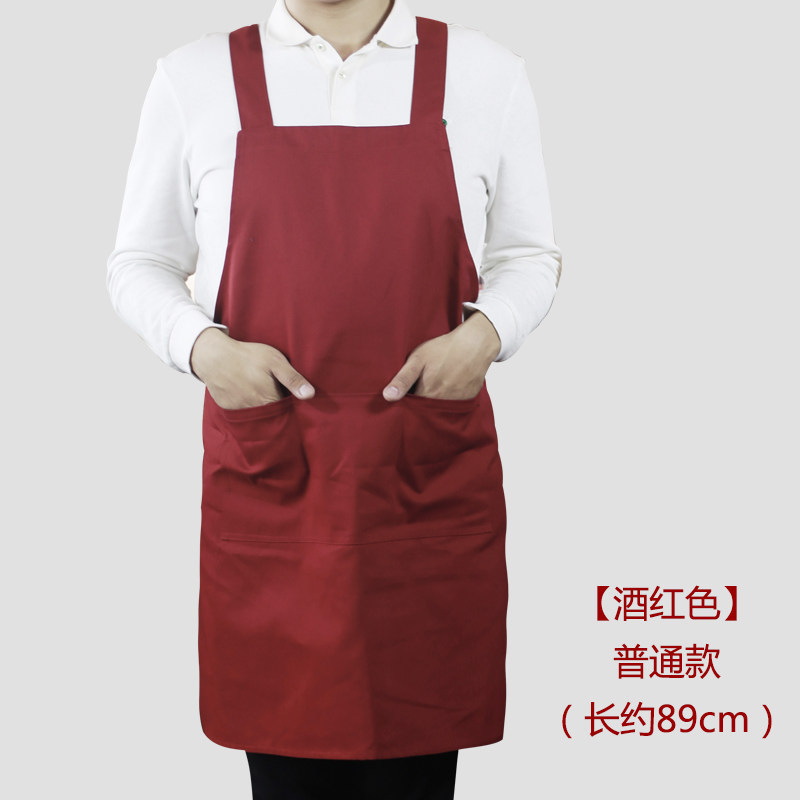 Yanchao puro algodón estilo coreano moda publicidad delantal cocina tienda de café a prueba de aceite ropa de trabajo impermeable logotipo personalizado hombres y mujeres