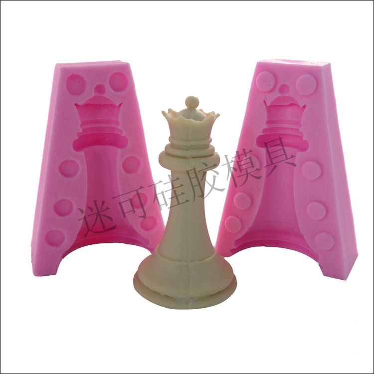 Internacional Chess King logo chocolate molde de jabón artesanal molde de jabón fábrica muestra directa