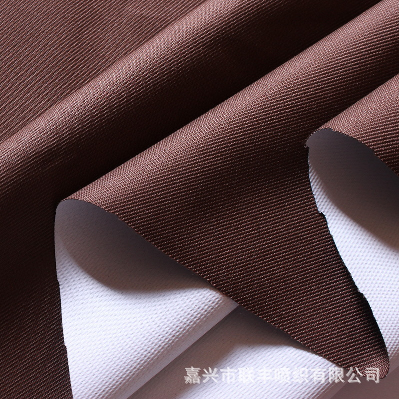 450D*450D华达呢透气透湿白胶涂层 防风防雪耐寒滑雪服校服冲锋衣