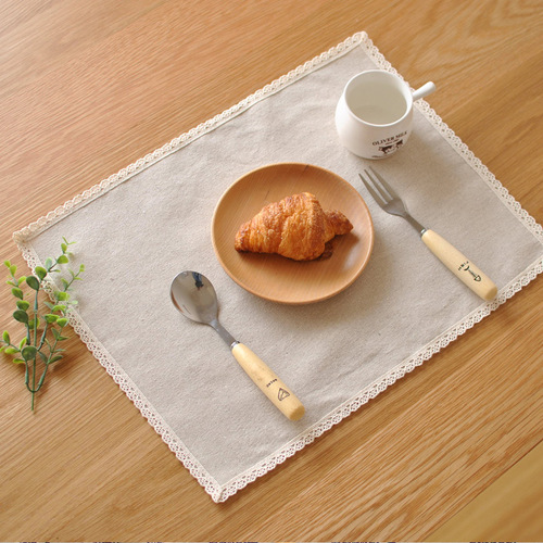 Cotton and Linen Fabric Western-style Tablecloth, Direct Manufacturer Supply, Japanese Minimalist Creative Cup Mat Office Mat