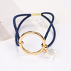 Hair accessory, elegant metal crystal, hair rope, simple and elegant design, Korean style, wholesale