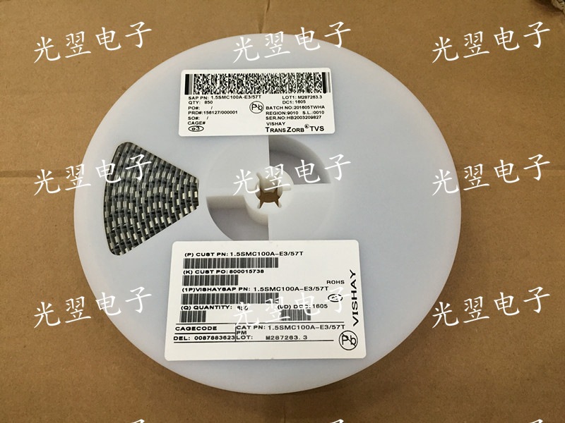 贴片TVS二极管 1.5SMC7.5A 1.5KE7.5A SMC 单向瞬变抑制