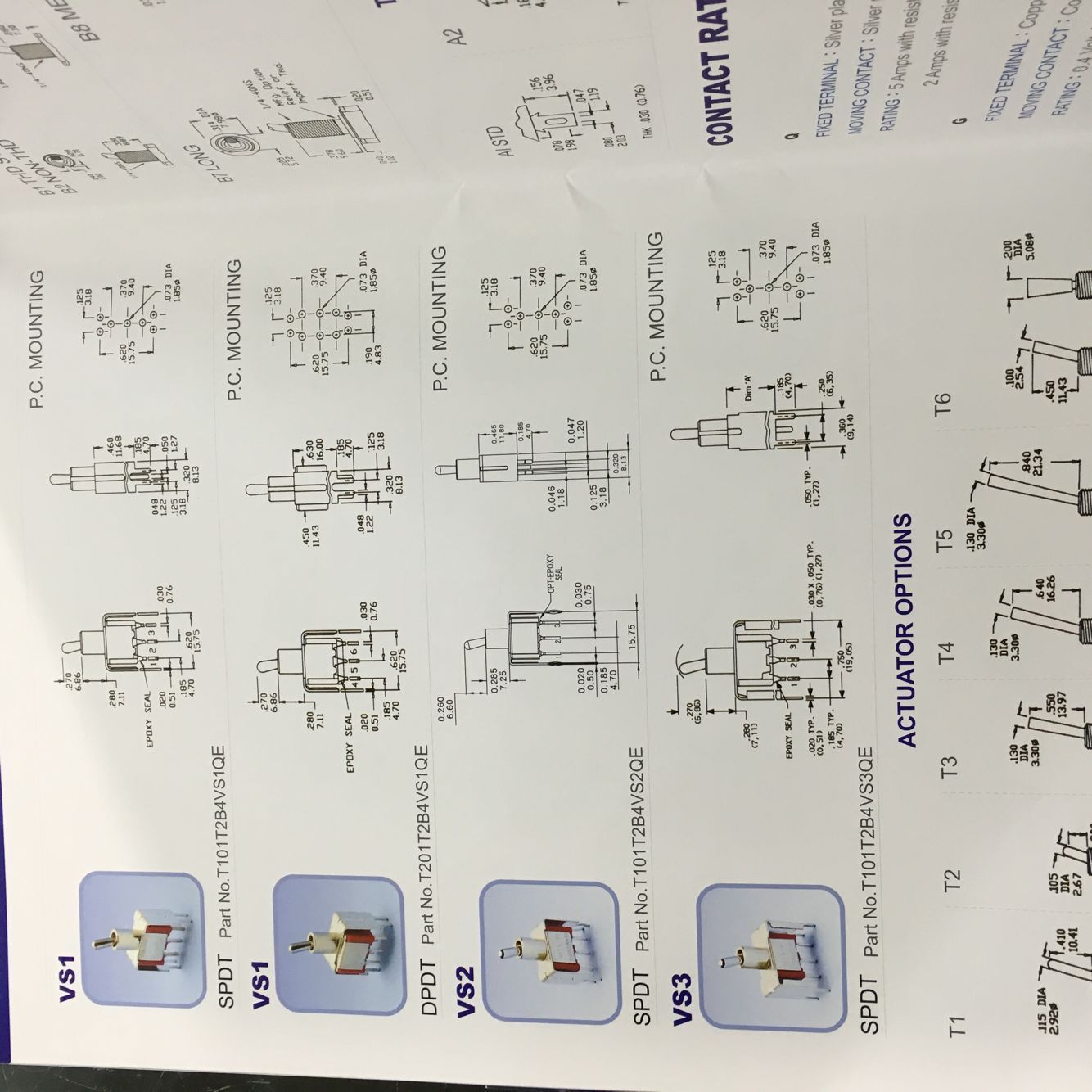 原装台湾YCHIN摇头开关6脚双联T100系列DPDT-T201T1B1A1QE-阿里巴巴