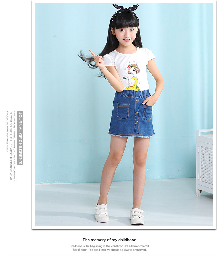 Jupe fillette en toile - Ref 2048145 Image 24