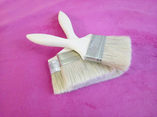 Manufacturer wholesale thickening paint brush 1 inch 2 inch 3 inch 4 inch wooden handle wool roller latex paint barbecue brush