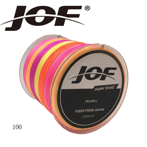JOF Xinli fishing gear 8 braid PE Dalima colorful fishing line 100 meters anti-biting line fishing line fishing line cross-border supply