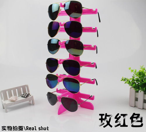 Eyeglass display rack, 6 pairs of plastic sunglasses display props, sunglasses stand, display stand, shelf, bracket, shop use