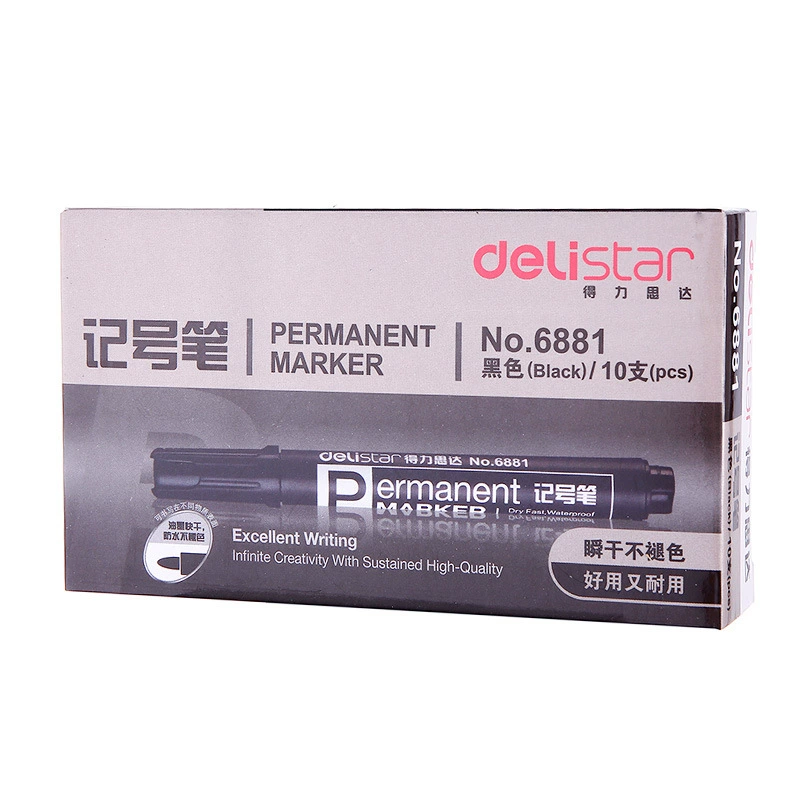 Deli Black 6881 Масляная Секс Стандартная ручка синяя большая красная логистическая ручка стандартная ручка не вытирается