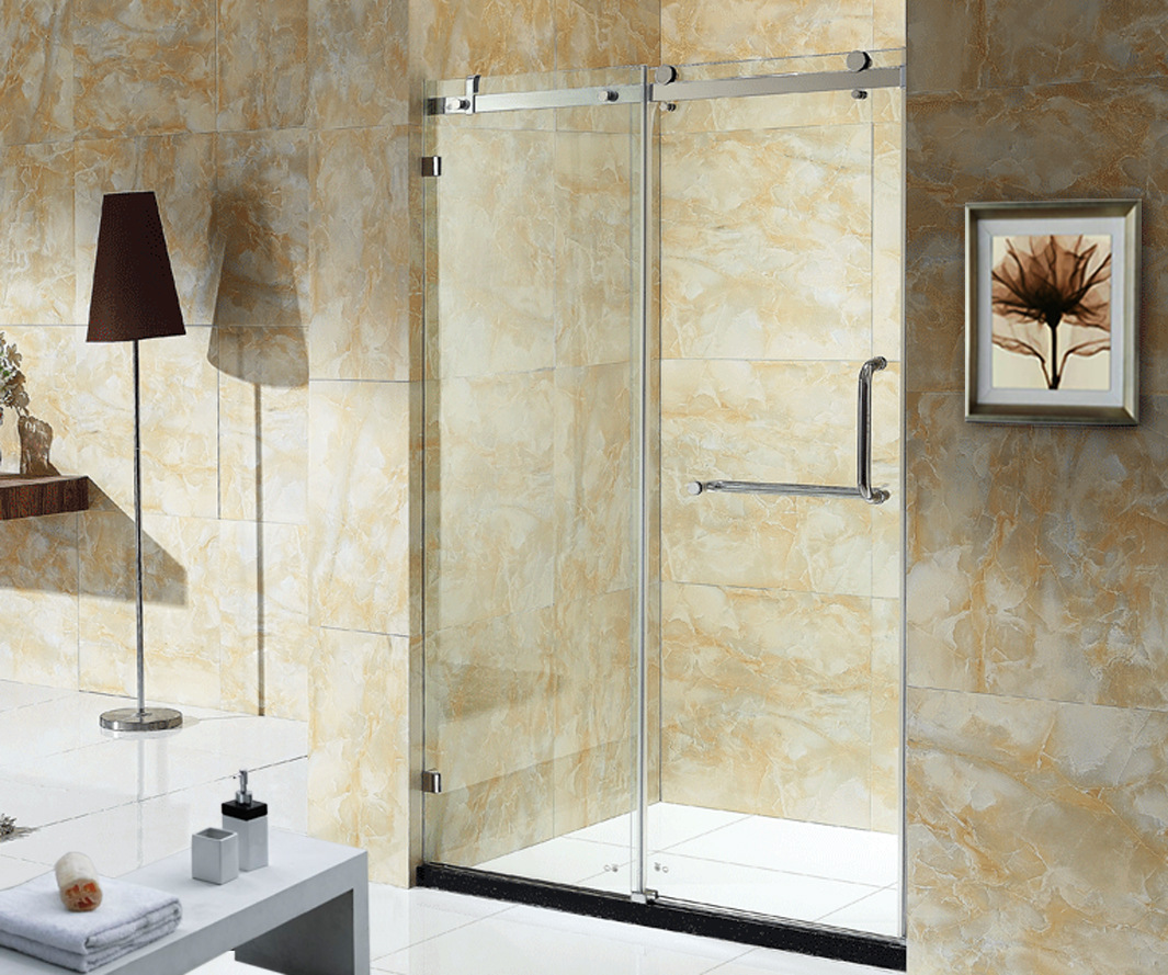 Chao Lin 304 Stainless steel Shower Room customized A glyph screen partition Toughened glass Sliding door Manufactor Direct