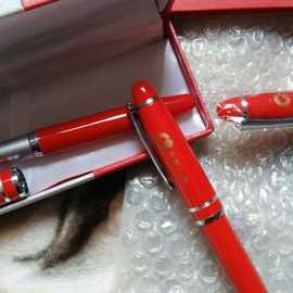 中国人寿保险专版红瓷笔红笔 黑色中性笔 签字笔  可刻公司LOGO