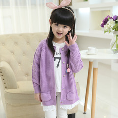 2024 New Arrival Girls' Cardigan Sweater: Stylish, Thickened Knitted Top for Spring, Autumn, and Winter—Trendy Pullover for Older Kids