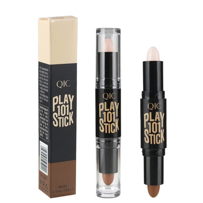 QIC double headed Concealer stick, highlight, shadow pen, dressing stick, side shadow, face makeup, concealer.
