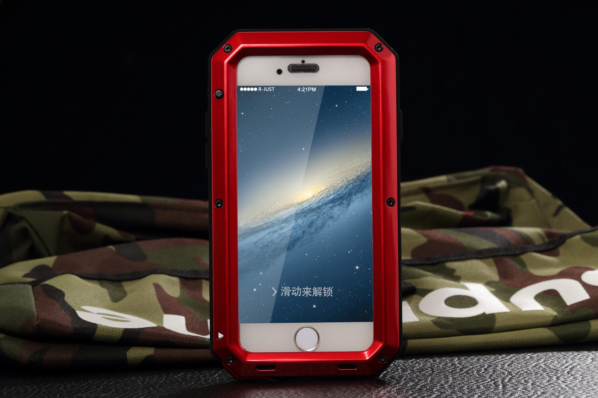 R-Just Extreme Premium Protection System Aluminum Heavy Duty Metal Case with Corning Gorilla Glass for Apple iPhone 6S Plus/6 Plus & iPhone 6S/6