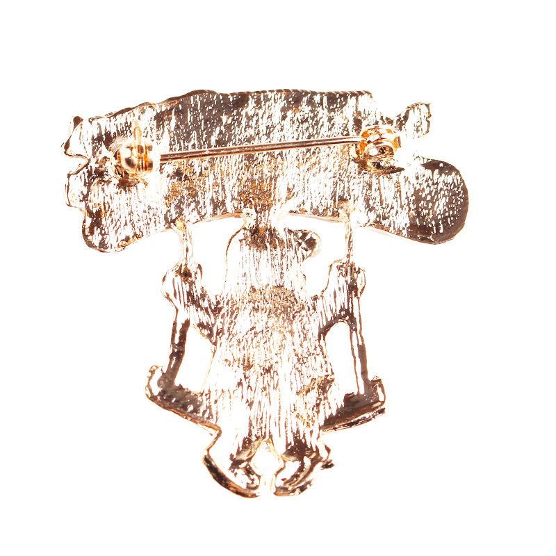 Spilla versatile con personaggio dei cartoni animati semplice coreano Harajuku Babbo Natale_voghion.com