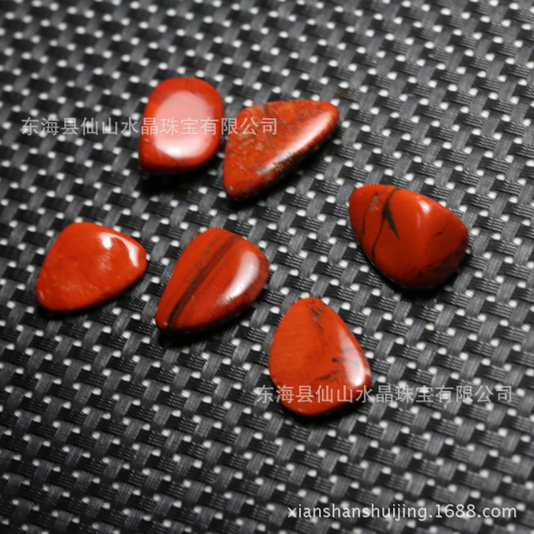 每份6粒红碧玉碎石摆件 红砖玉单粒约长20~30毫米左右