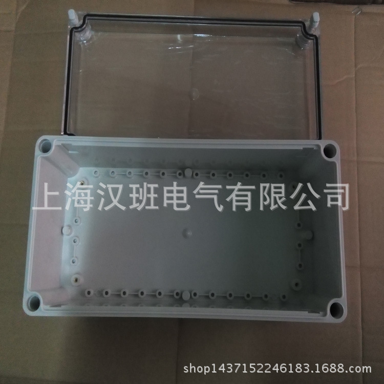 室外接线密封箱380*190*130mm仪表盒 透明盖接线盒接线箱