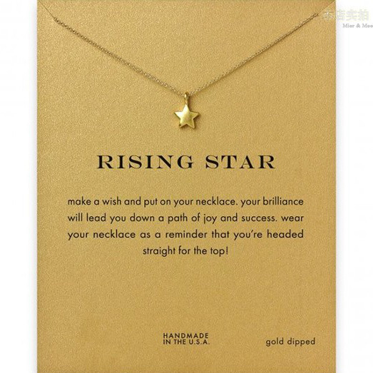 fashion personality golden originality alloy Pentagon star clavicle Necklace Foreign trade AliExpress Simplicity