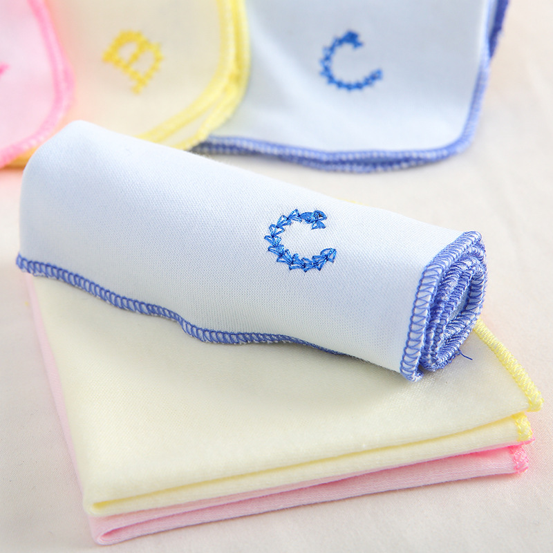 Toalla de saliva de algodón peinado Toalla de alimentación ABC Toalla de alimentación
