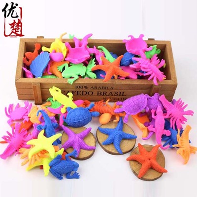 儿童吸水膨胀玩具 泡水变大海绵宝宝 海洋恐龙动物 夏天地摊热卖|ms