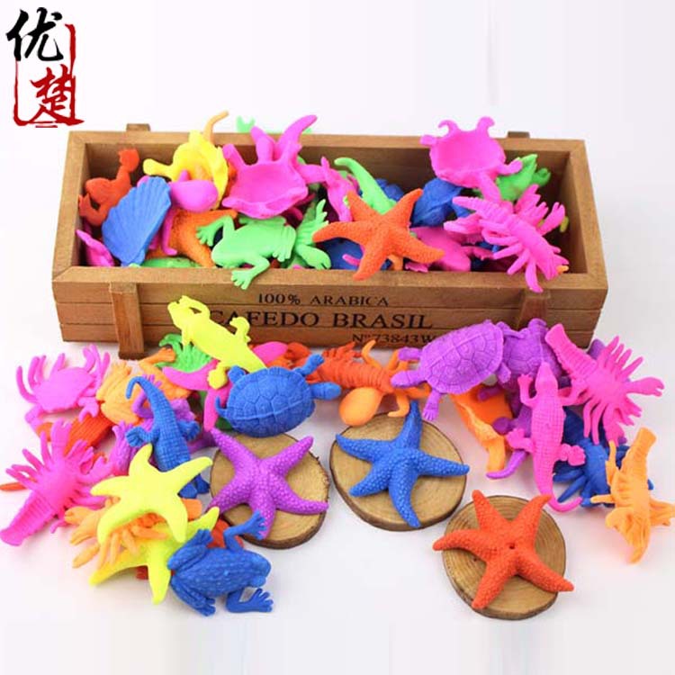 儿童吸水膨胀玩具 泡水变大海绵宝宝 海洋恐龙动物 夏天地摊热卖|ms