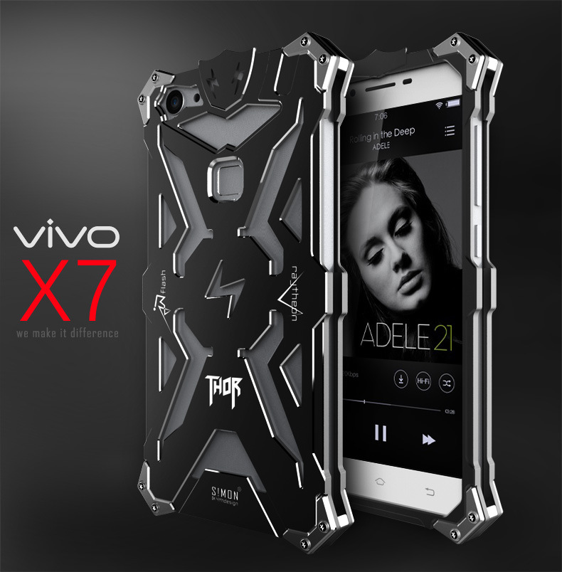 SIMON THOR Aviation Aluminum Alloy Shockproof Armor Metal Case Cover for vivo X7 Plus & vivo X7 