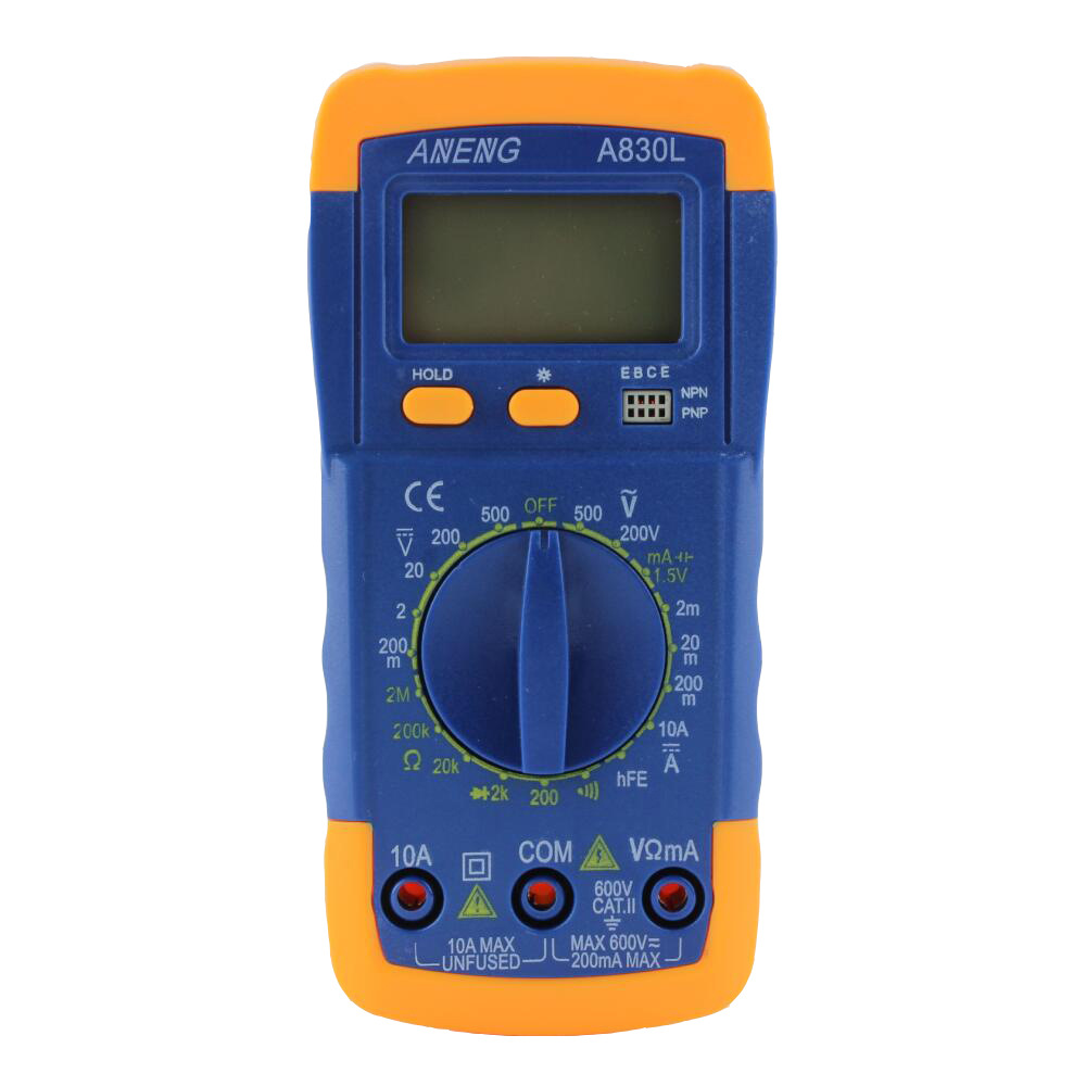A830L万用表 数字万用表 手持式万用表 830L带背光 万能表电压表