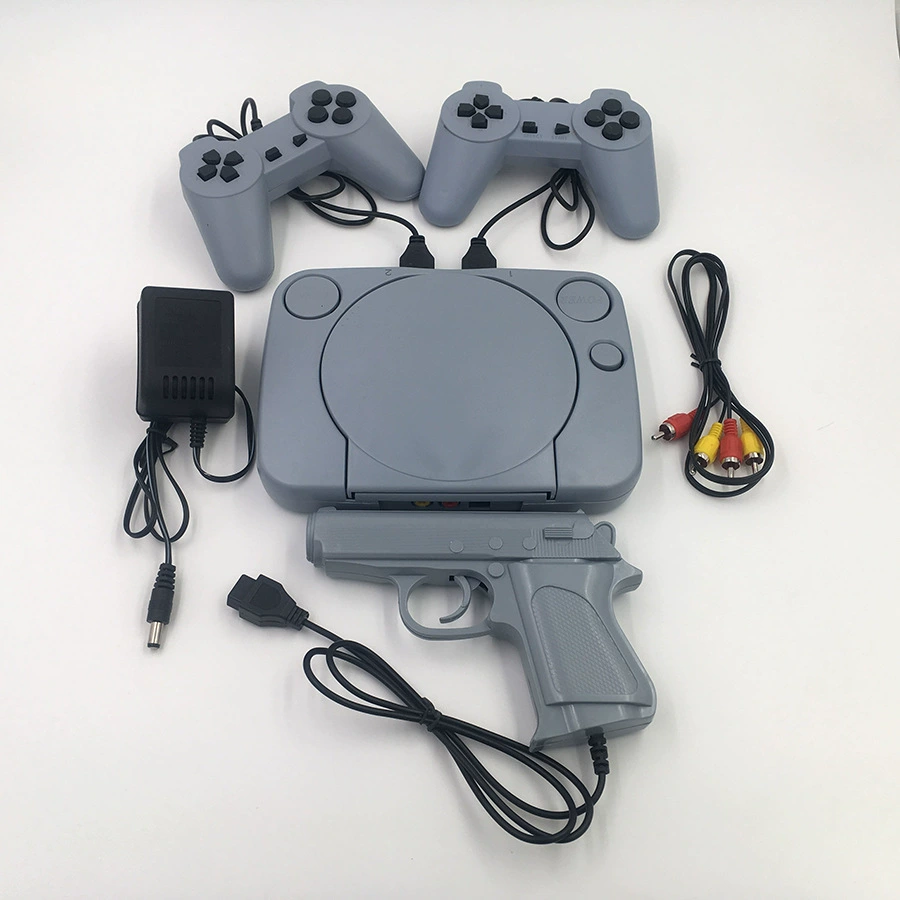 8‑bit Retro Game Console, Built‑in Classic Games, AV Output, 1 Host + 2 Controllers + Light Gun