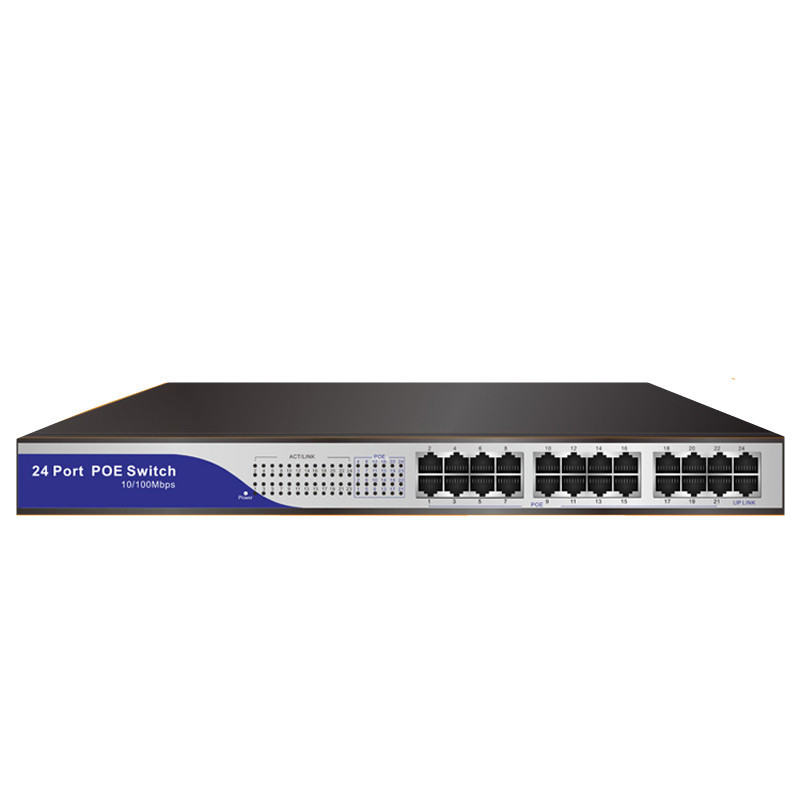 24口POE供電交換機標准POE供電傳輸交換機無線AP專用交換機POE