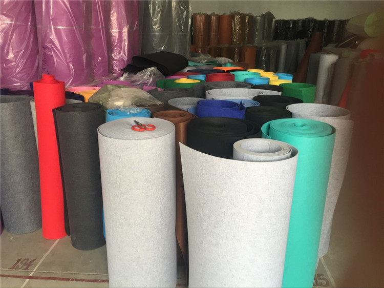 化纤毛毡幼儿园DIY背景装饰针刺无纺布4mm厚度聚酯纤维加厚防滑