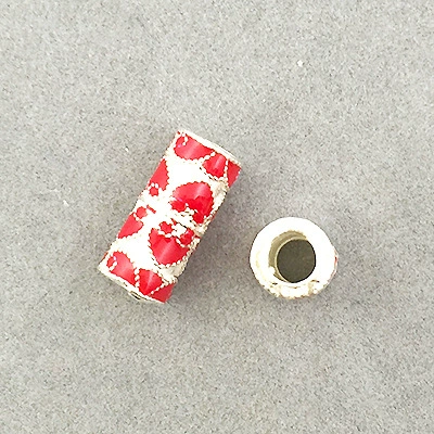 S925, эмалированное сердце в форме цветка, образец серебра 925, DIY