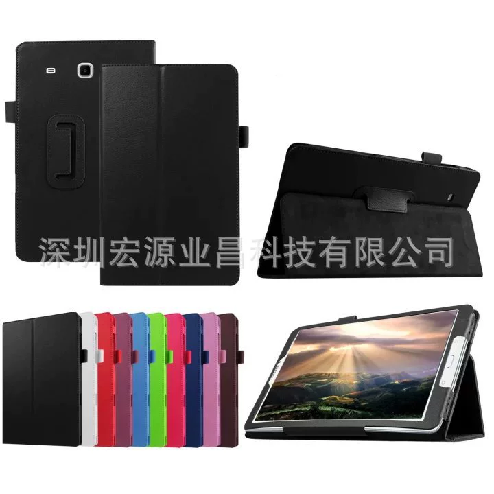 Подходит для планшета TAB E 8.0 защитный чехол T285 T377 кожаный чехол с узором «личи», двускладная подставка T280