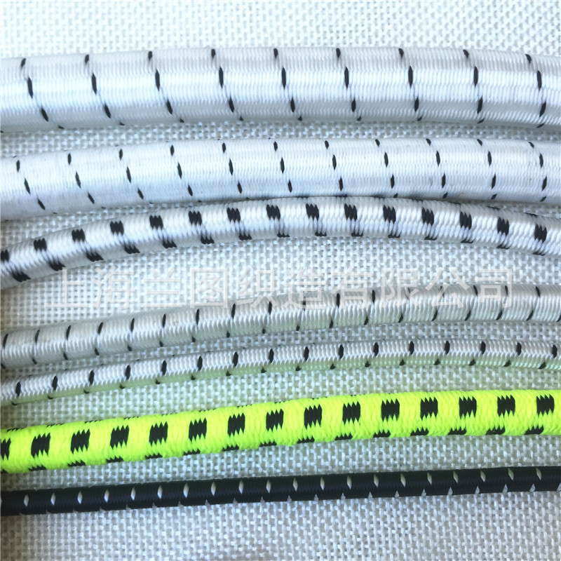 兰图绳带批发3mm-18mm花纹弹力绳  白色进口乳胶包芯松紧绳可定做