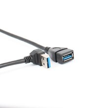 高速usb3.0上弯头数据长度线USB公转母延长线镀锡铜线材加粗屏蔽