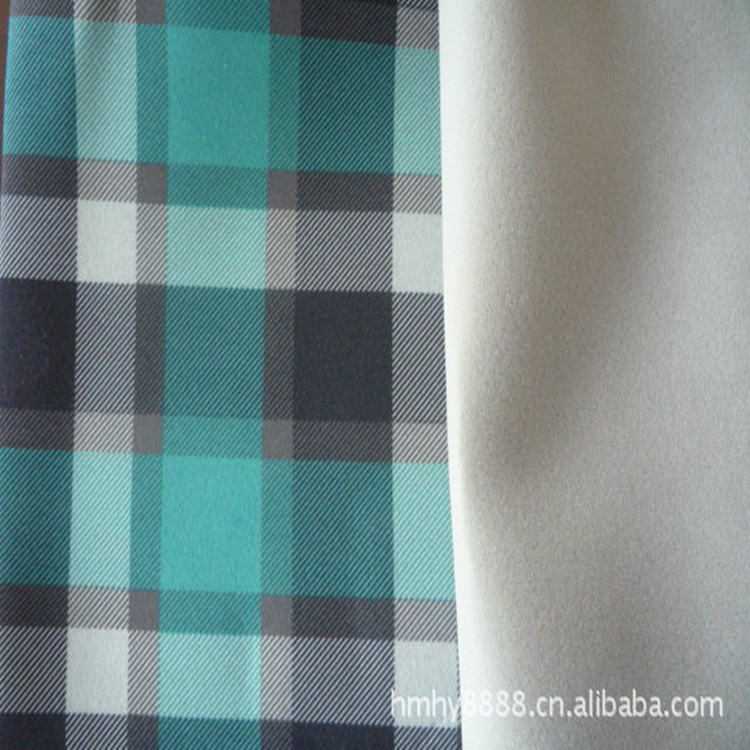 荐厂家直供海绵植绒布针织布复全棉汗布晴纶格子服装面料保暖