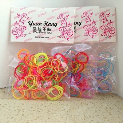 韩版扎小辫子一次性袋装皮筋发圈发绳头绳 义乌地摊小礼品批发