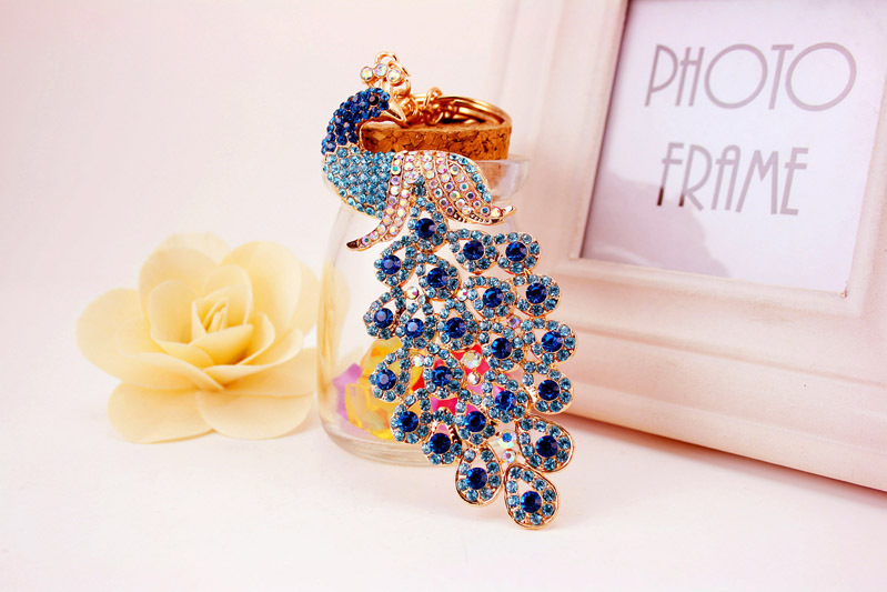 56g Weight Travel Occasion Alloy, Metal Material Animal Pattern Unisex Gender Dark Blue, Lake Blue, Pink, Purple, Blue, Yellow Color Chinese Style Creative Cute Diamond Keychain 16