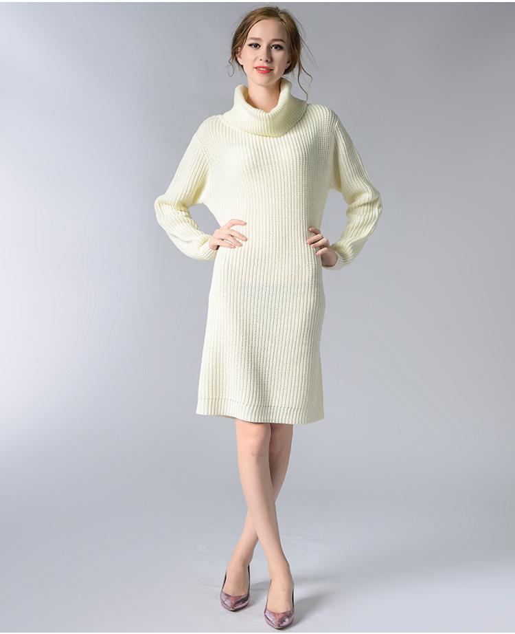 high neck long bottoming knitted dress  NSYH22104