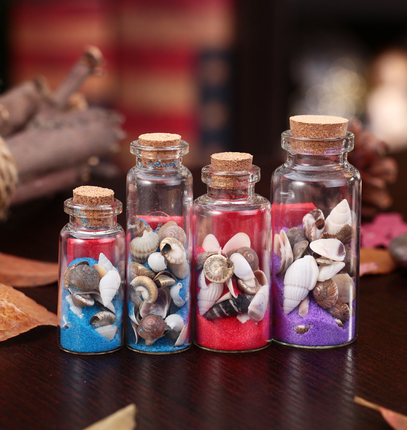 Seashell drift bottle, wish bottle, shell bottle, starfish wish bottle, student and children birthday gift, lucky bottle wholesale