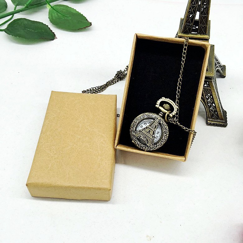 首饰盒批发 牛皮纸手链盒 项链吊坠盒 戒指盒 复古饰品盒定制