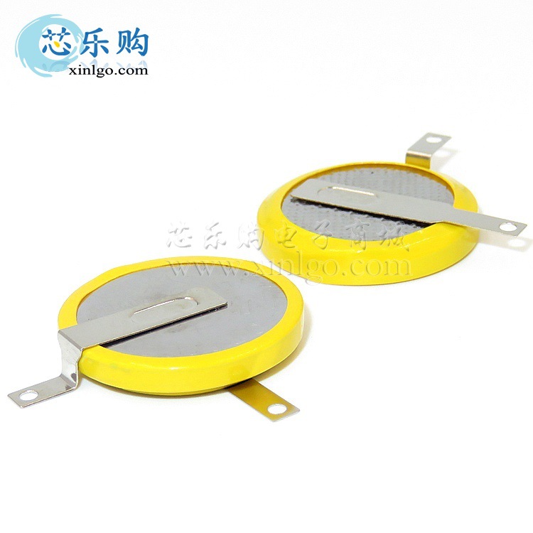 CR2032 贴片90度 正折 脚垂直于负极 带孔焊片 带焊脚电池