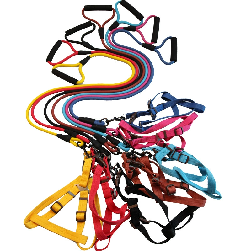 Тройной питомец поставляет ленты собака тяги грудной ремень Красочные тяги веревку поводок собака цепь
