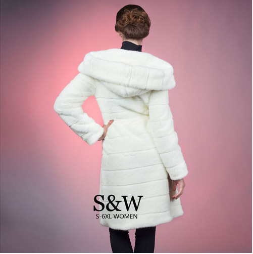 Cappotto lungo alla moda da donna, cappotto in pelliccia di visone finto, cappotto caldo e spesso_voghion.com