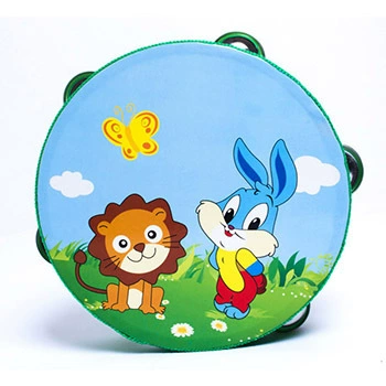 Cartoon drum, tambourine, musical instruments for baby, smart toy, 20cm
