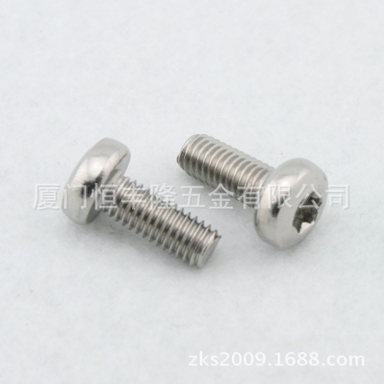 不锈钢304盘头半圆头半丸头内梅花螺丝钉GB2672 PAN TORX SCR