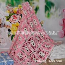 手钩花 勾针花边 手钩婴儿毯 毛线毯 毯子 花边毯子 钩针花