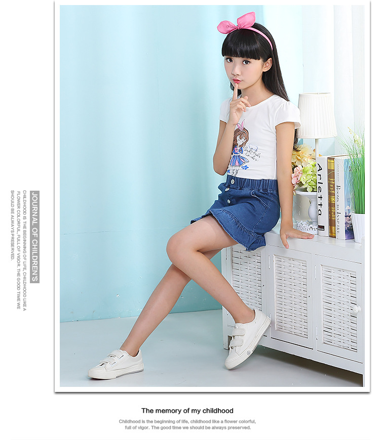 Jupe fillette en toile - Ref 2048145 Image 14