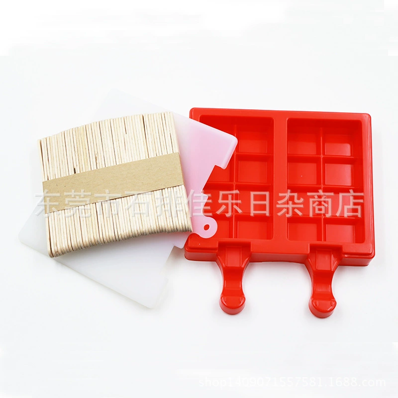 Оптовая семейная форма для мороженого DIY форма для мороженого Форма для мороженого с деревянной палочкой прямоугольная