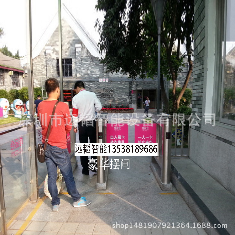 酒店人行通道摆闸机 健身房出入口翼闸机 防撞速通门摆闸安装