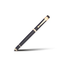 英雄钢笔55EP黑色铱金笔明尖成人办公用书写练字墨水笔可定制