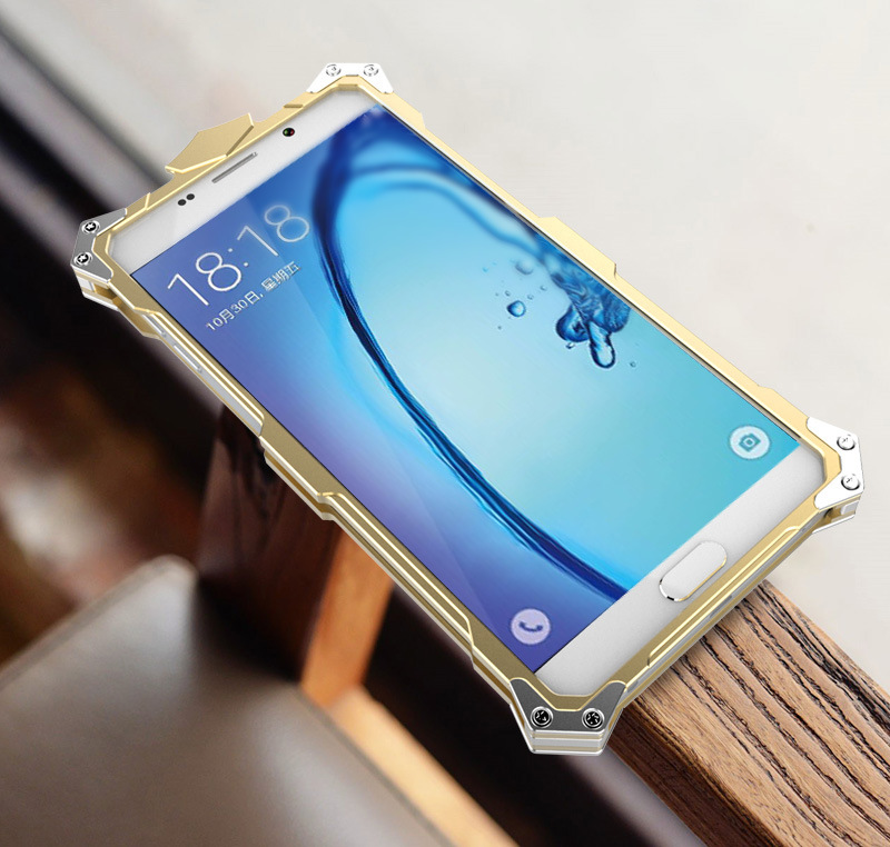 SIMON THOR Aviation Aluminum Alloy Shockproof Armor Metal Case Cover for Samsung Galaxy A9 A9000